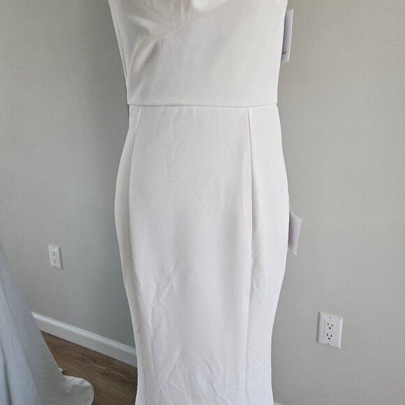 Lulus Forever Beloved White Mermaid Maxi Dress Small New With Tags Broken Zipper - Picture 15 of 17